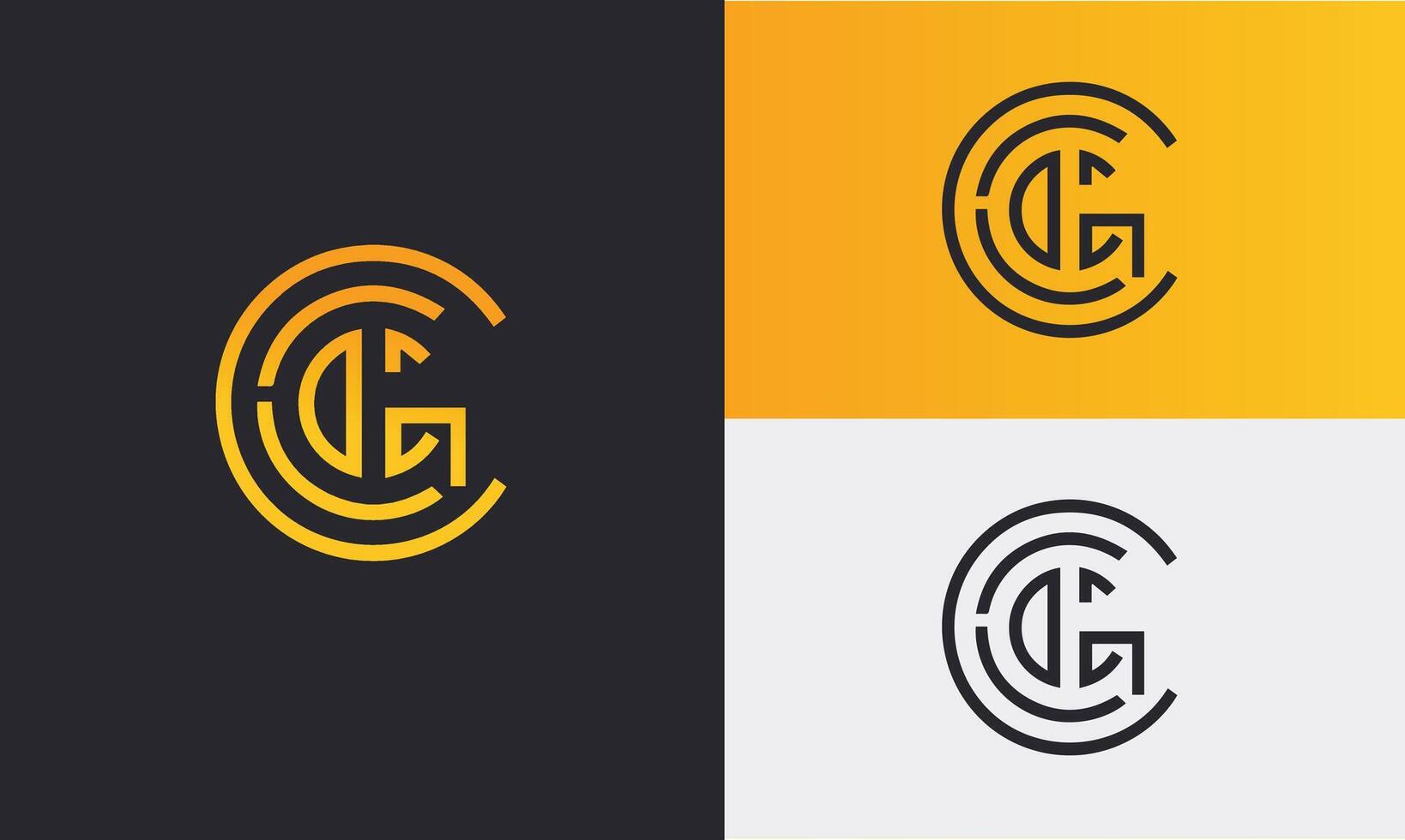 Alphabet letters Initials monogram logo CG, and GC Pro vector