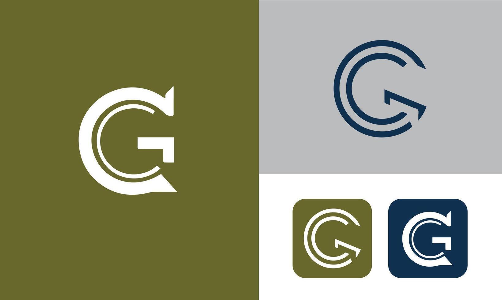 Alphabet letters Initials monogram logo CG, and GC Free vector