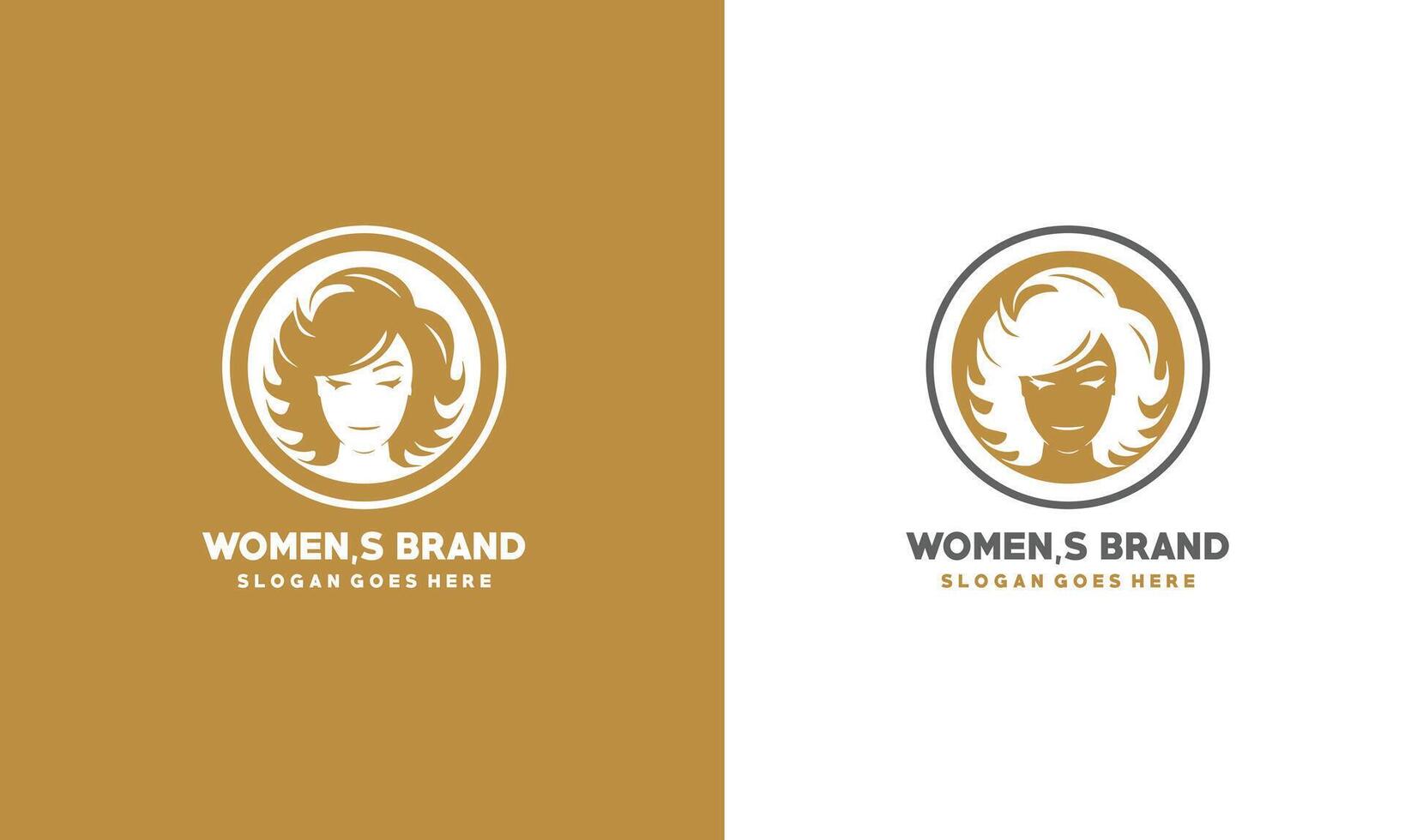 Beauty and hair icon for woman with modern creative logo design Premium Pro vector