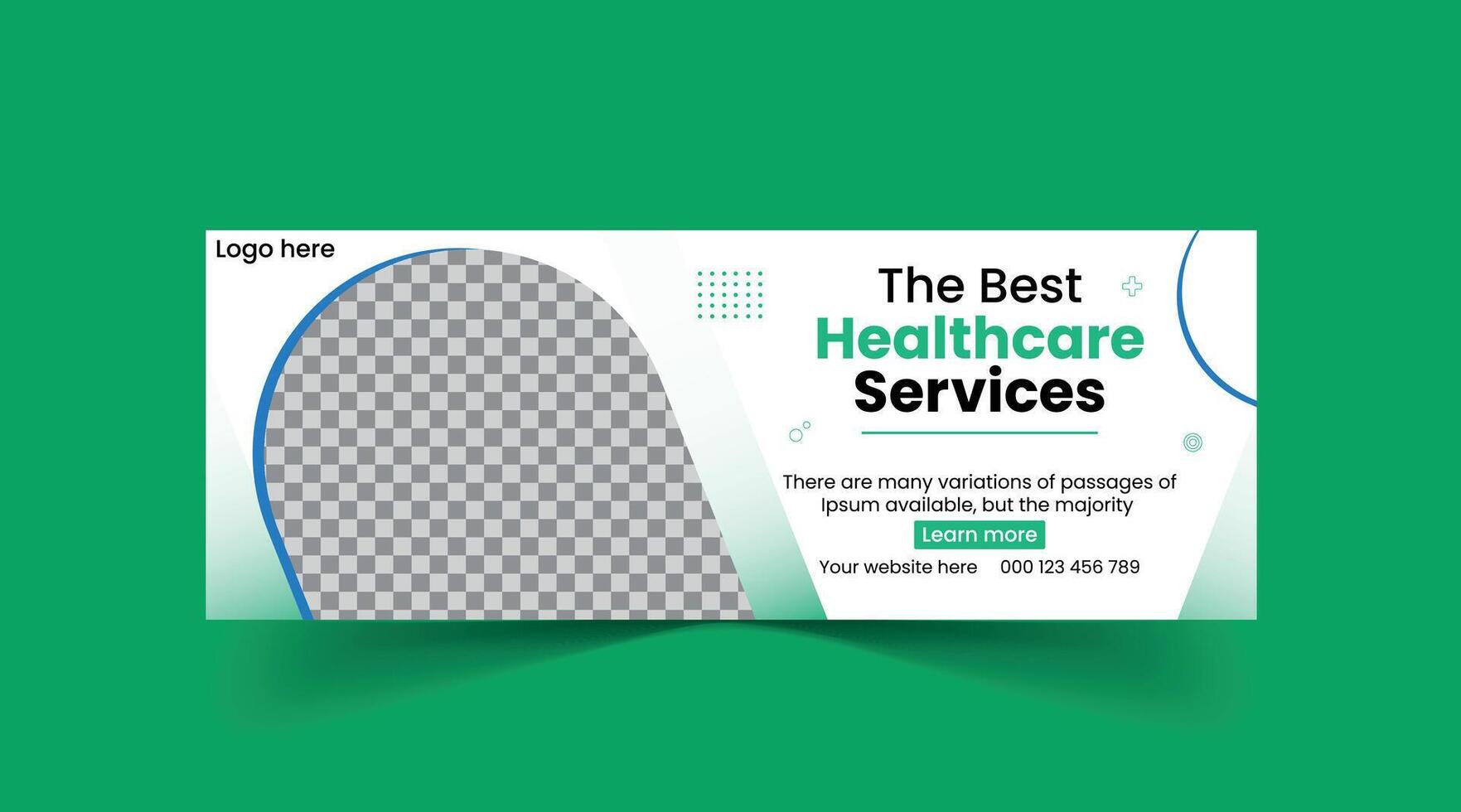 Medical Health Care Center Web Banner Design Template vector
