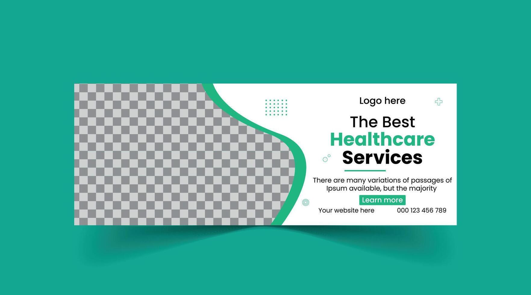 Medical Health Care Center Web Banner Design Template vector