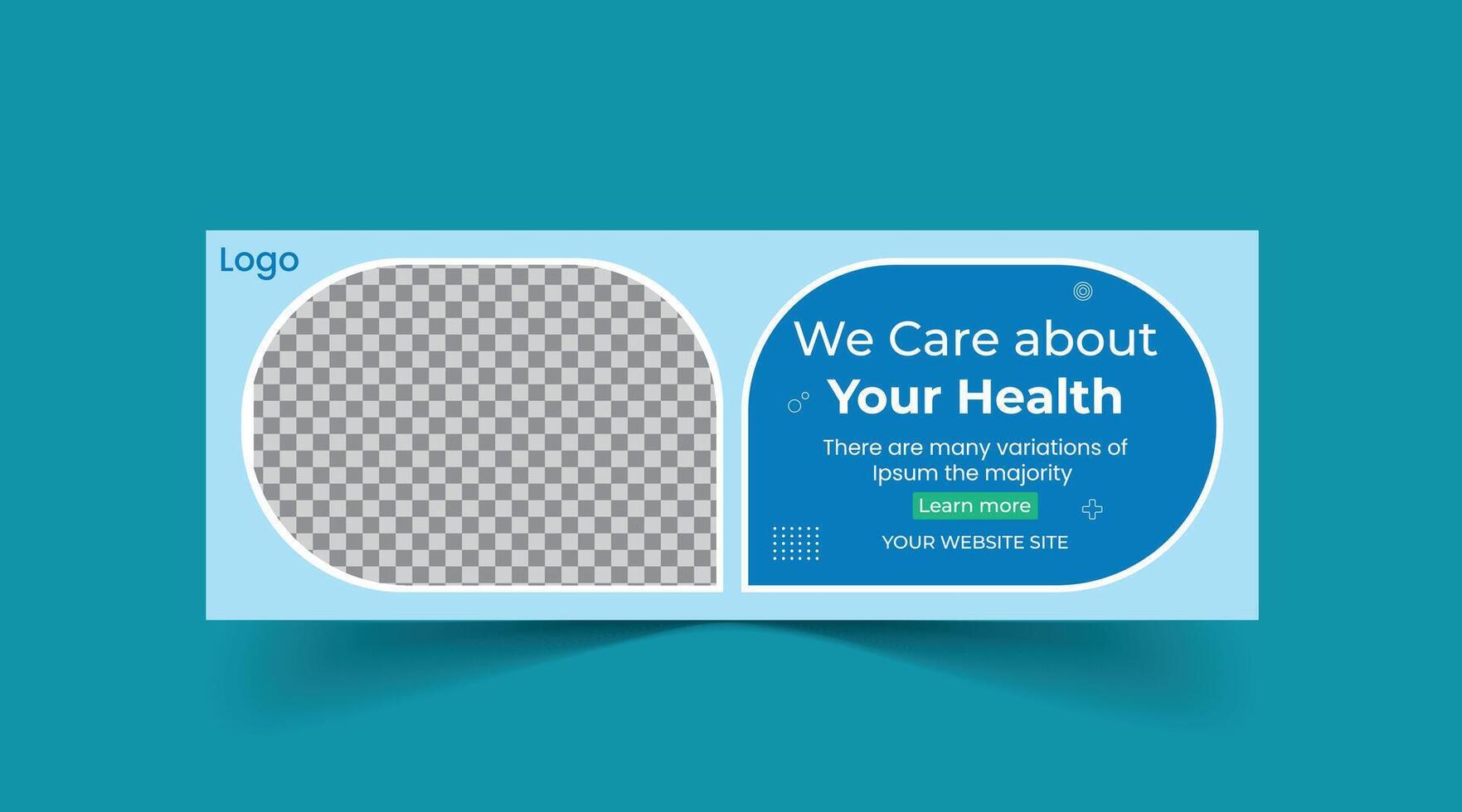 Medical Health Care Center Web Banner Design Template vector