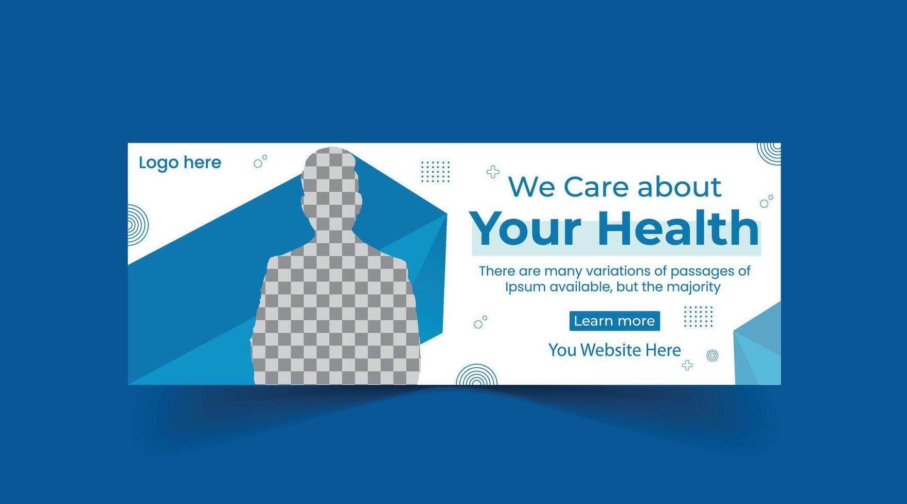 Medical Health Care Center Web Banner Design Template vector