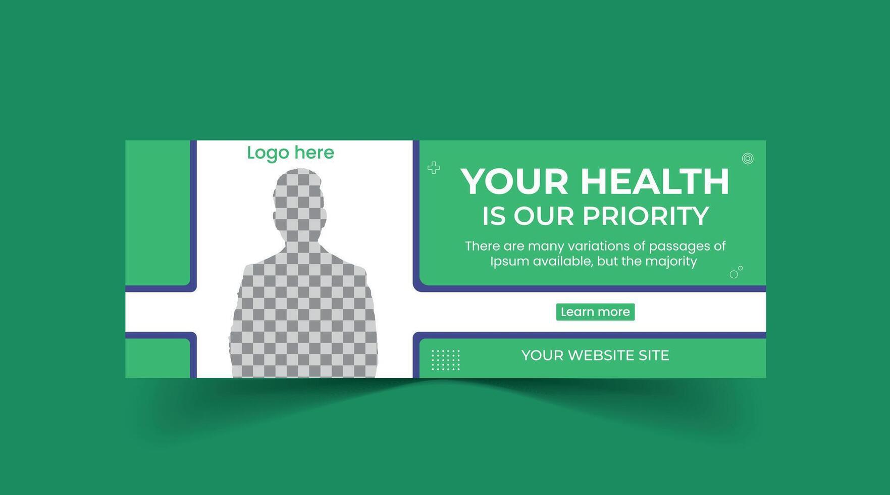 Medical Health Care Center Web Banner Design Template vector
