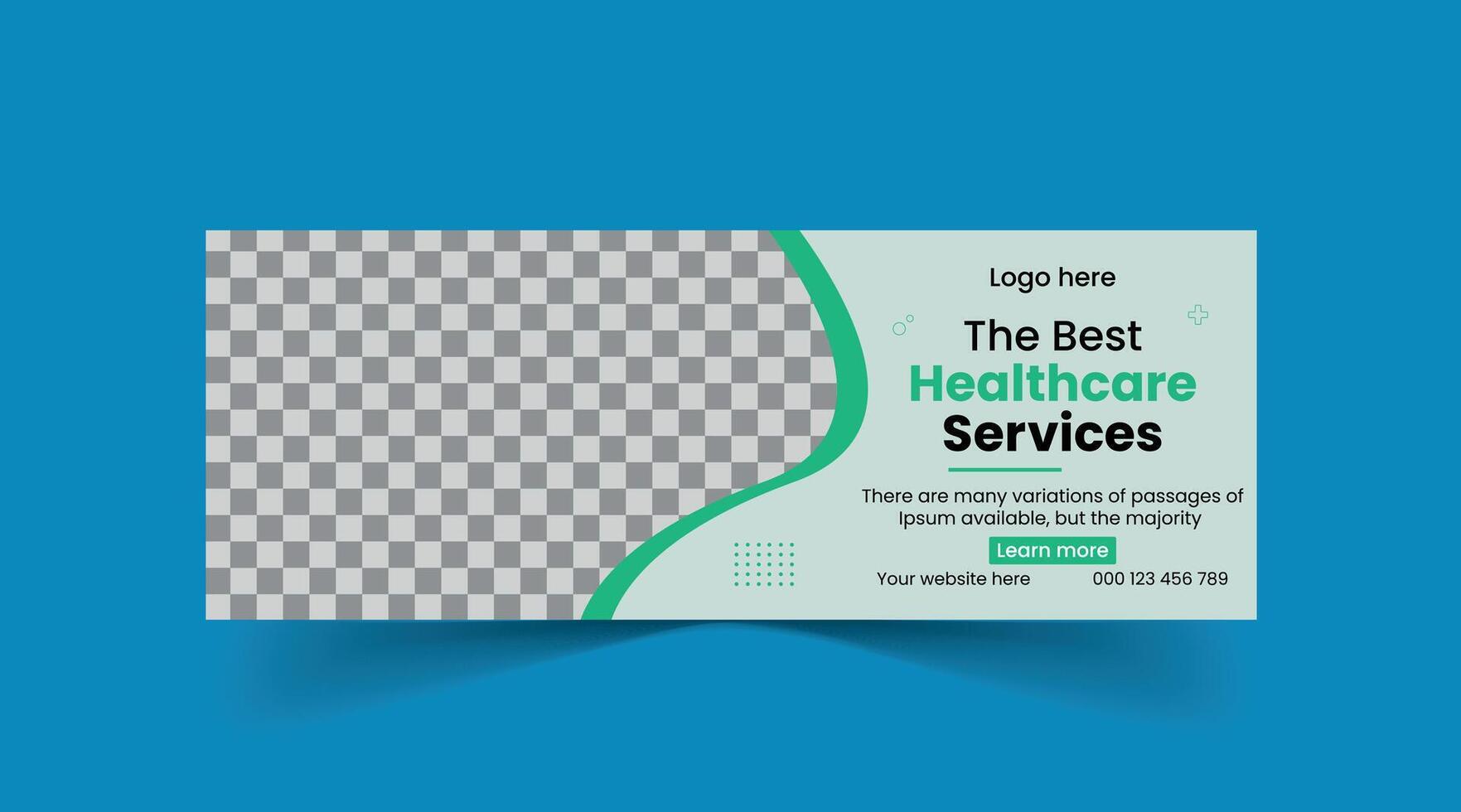 Medical Health Care Center Web Banner Design Template vector