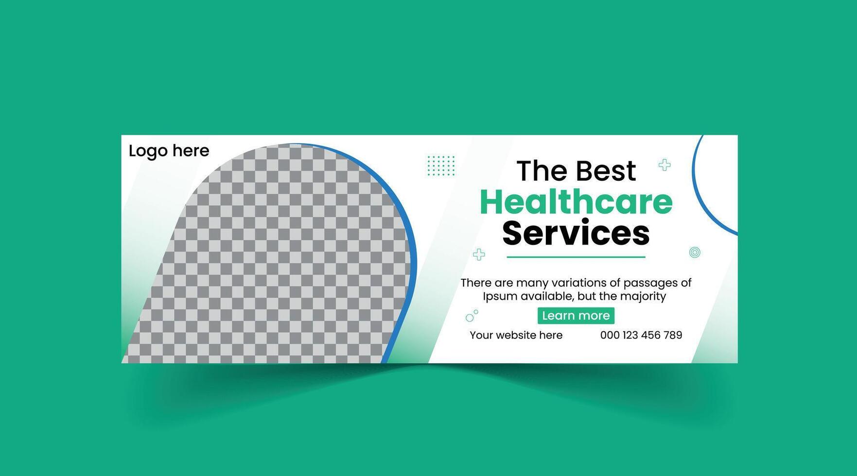 Medical Health Care Center Web Banner Design Template vector