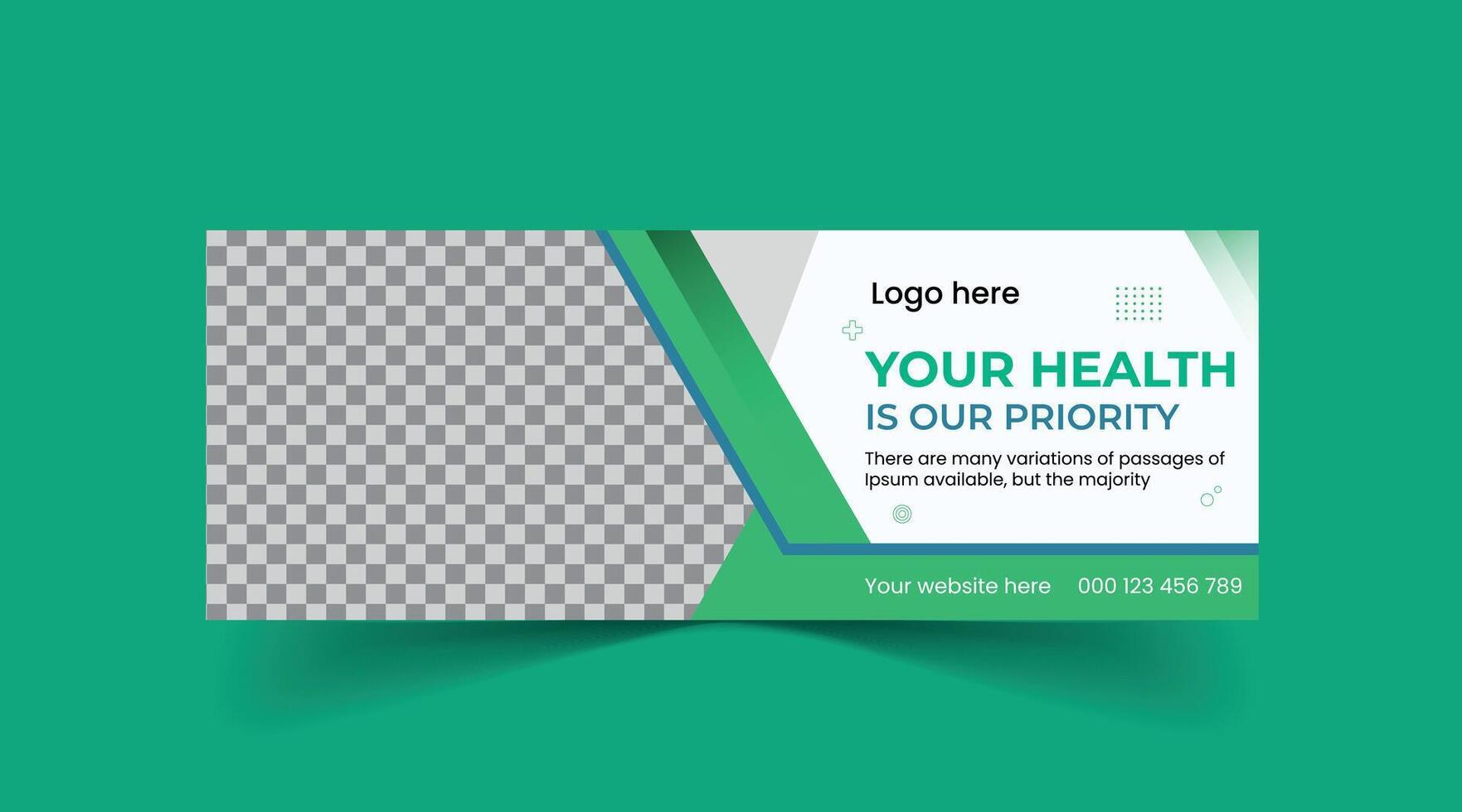 Medical Health Care Center Web Banner Design Template vector