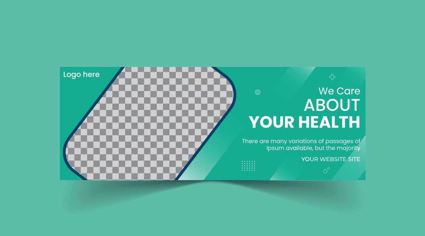 Medical Health Care Center Web Banner Design Template vector