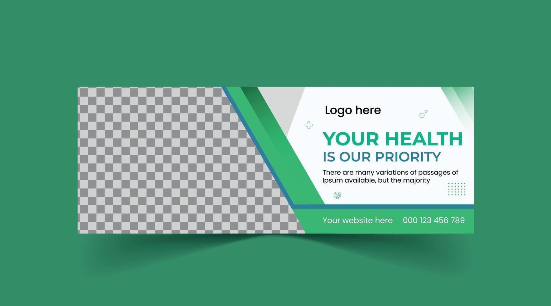 Medical Health Care Center Web Banner Design Template vector