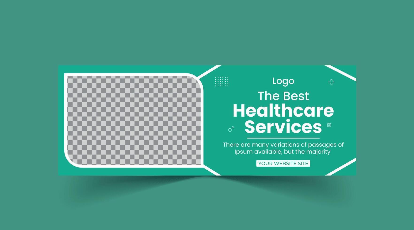Medical Health Care Center Web Banner Design Template vector