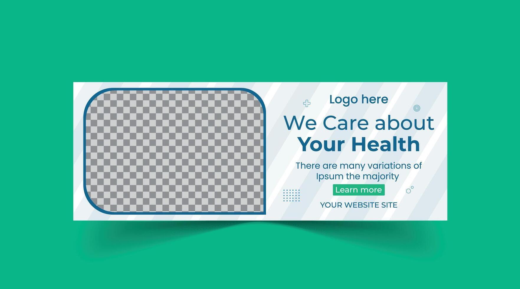 Medical Health Care Center Web Banner Design Template vector