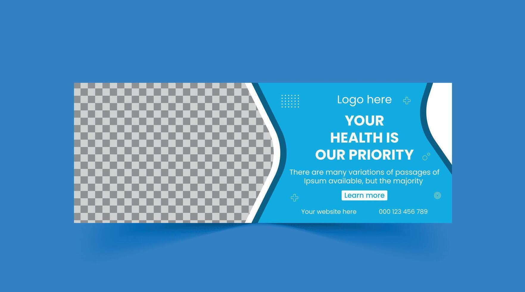 Medical Health Care Center Web Banner Design Template vector