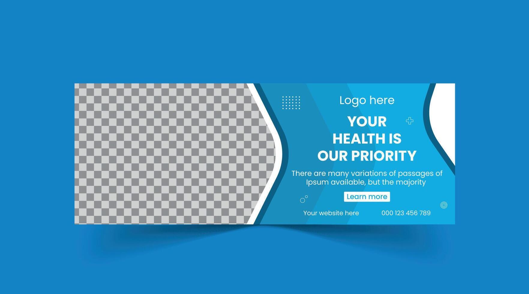 Medical Health Care Center Web Banner Design Template vector