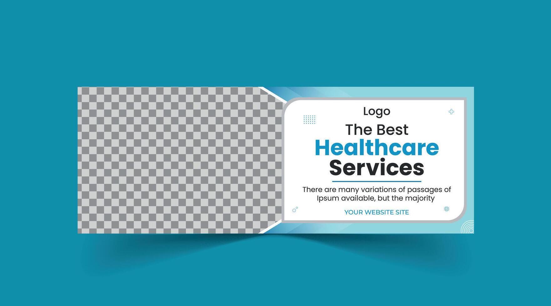 Medical Health Care Center Web Banner Design Template vector