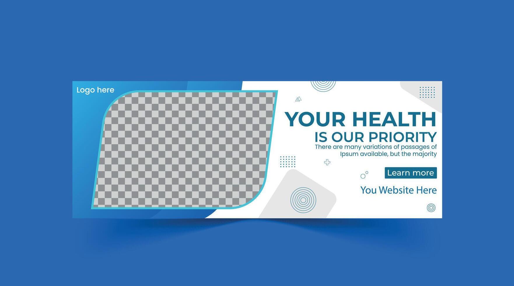 Medical Health Care Center Web Banner Design Template vector