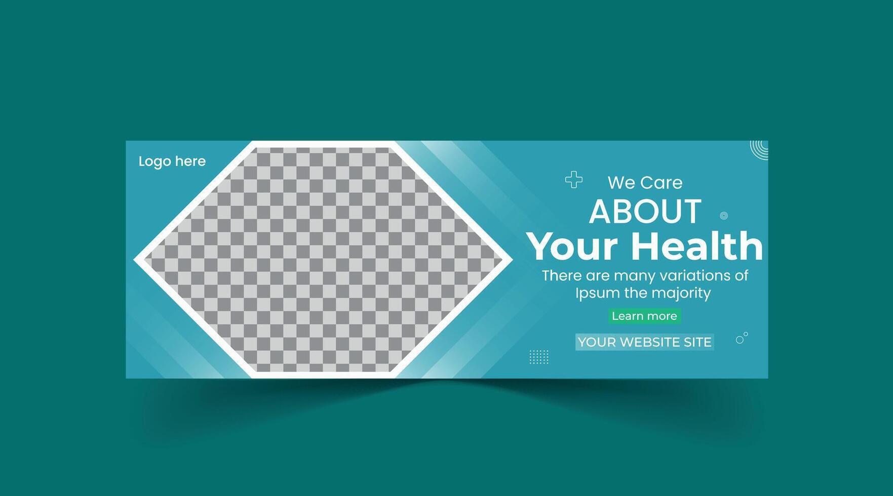 Medical Health Care Center Web Banner Design Template vector