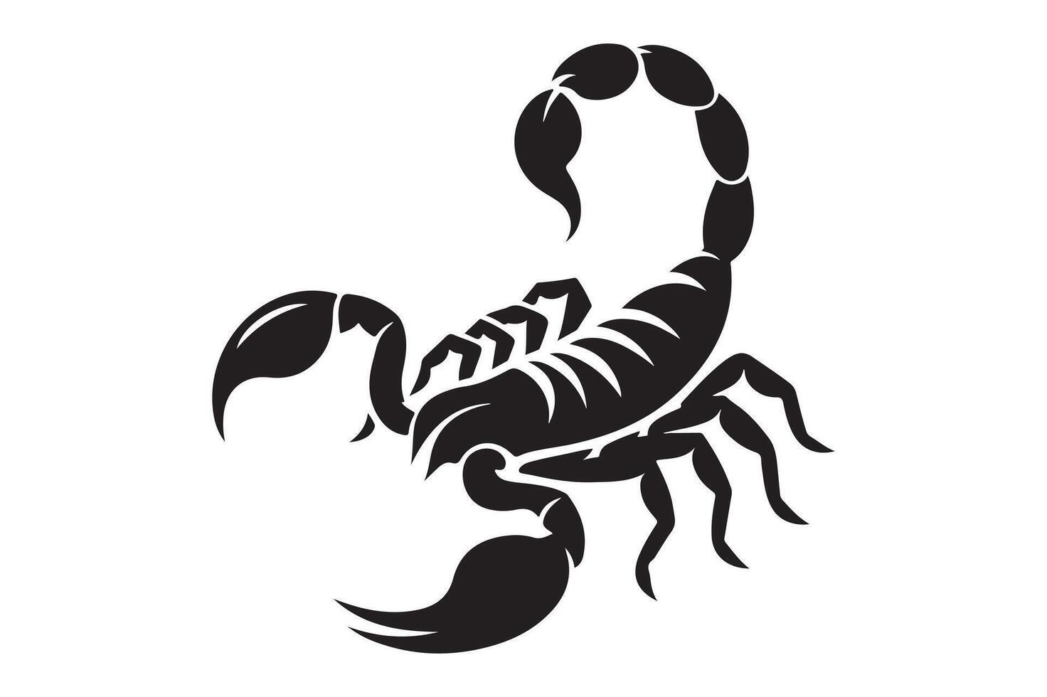Black Scorpion Silhouette Art vector