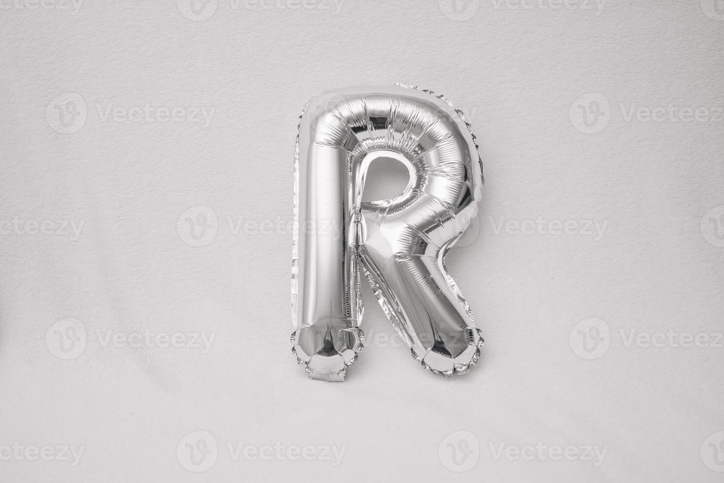 Chrome silver balloon font photo