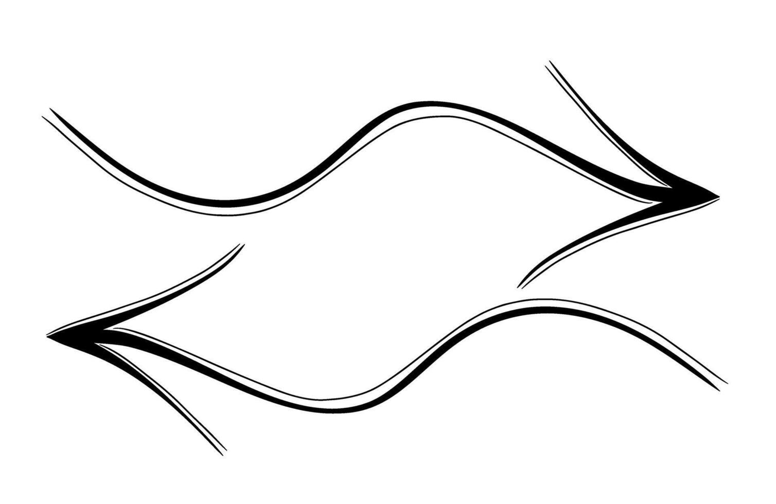Hand Drawn doodle emphasis arrow icon. graphic illustration vector