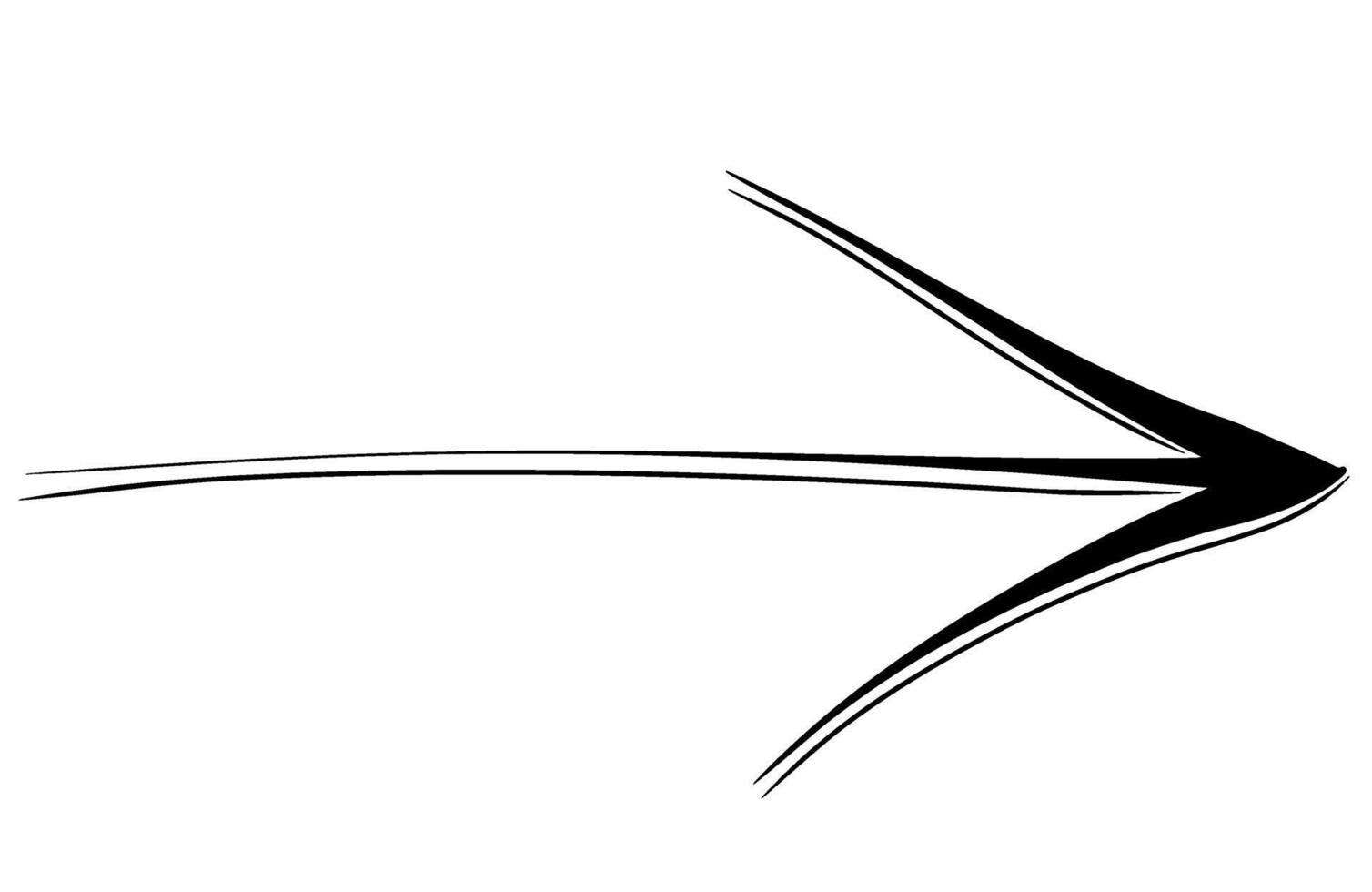 Hand Drawn doodle arrow icon. graphic illustration vector