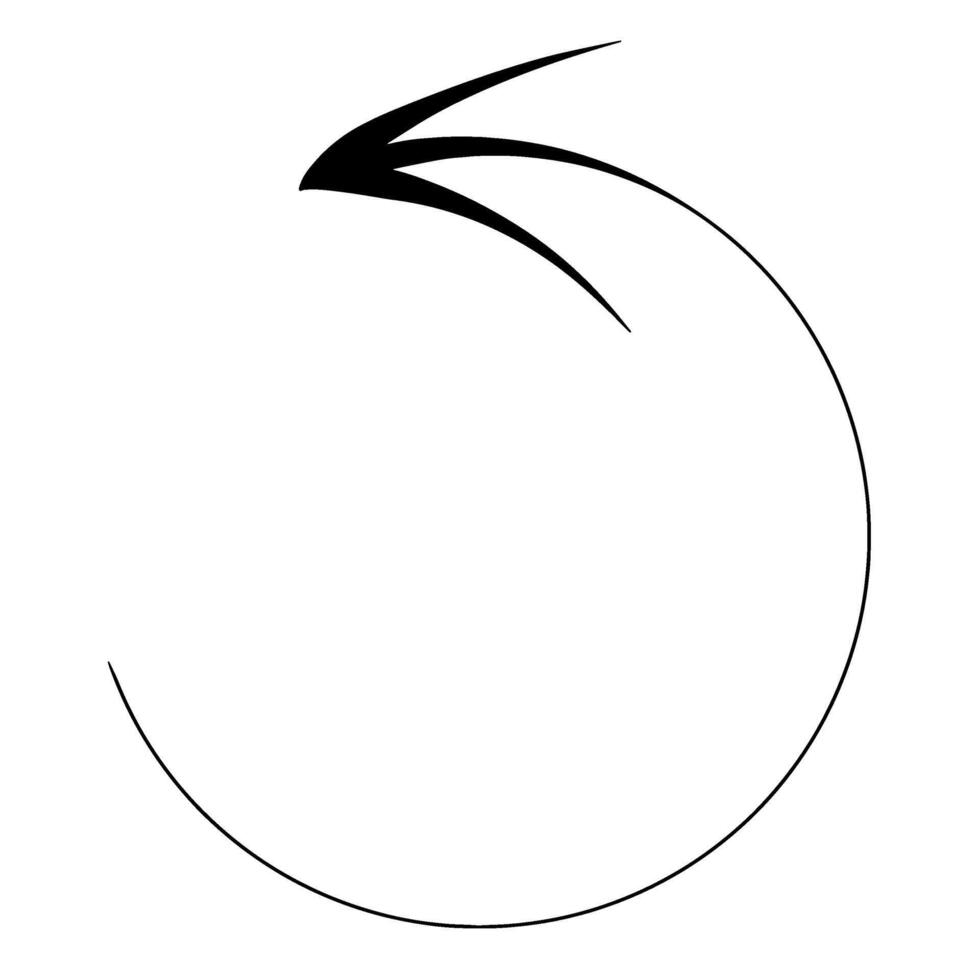 Hand Drawn doodle emphasis arrow icon. graphic illustration vector