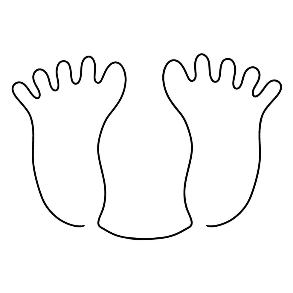Continuous one line drawing of Two soles. Doodle illustration vector