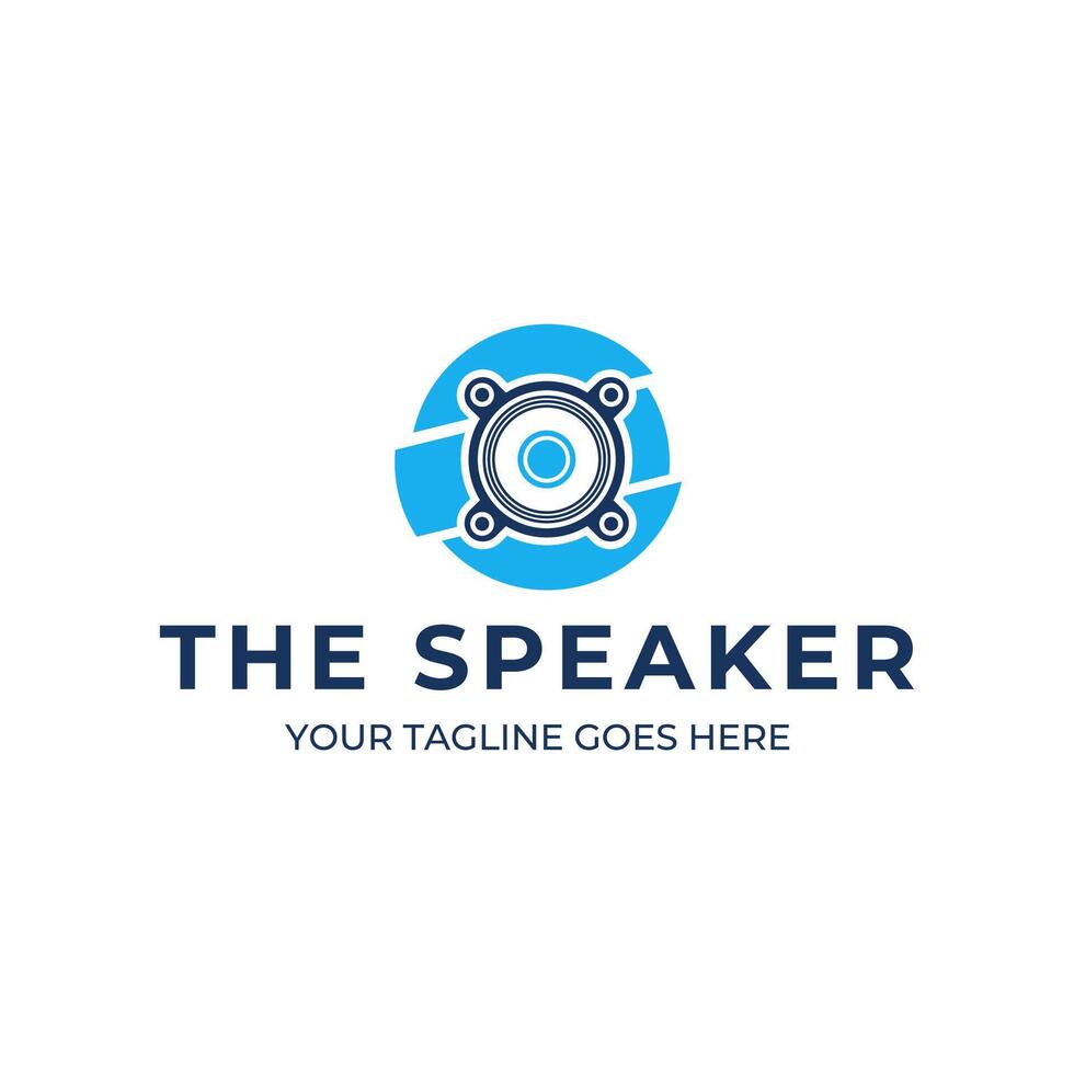 speaker sound system logo design with creative concept premium vector