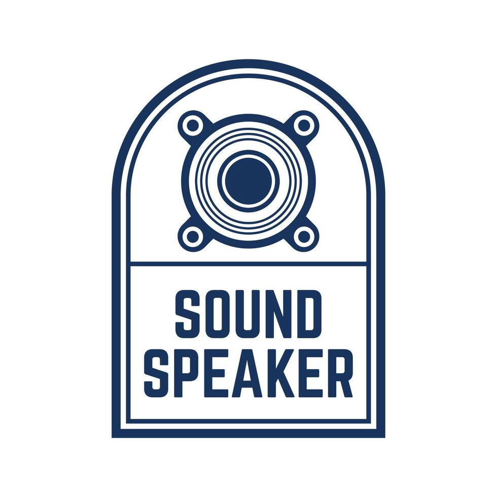 speaker sound system logo design with creative concept premium vector