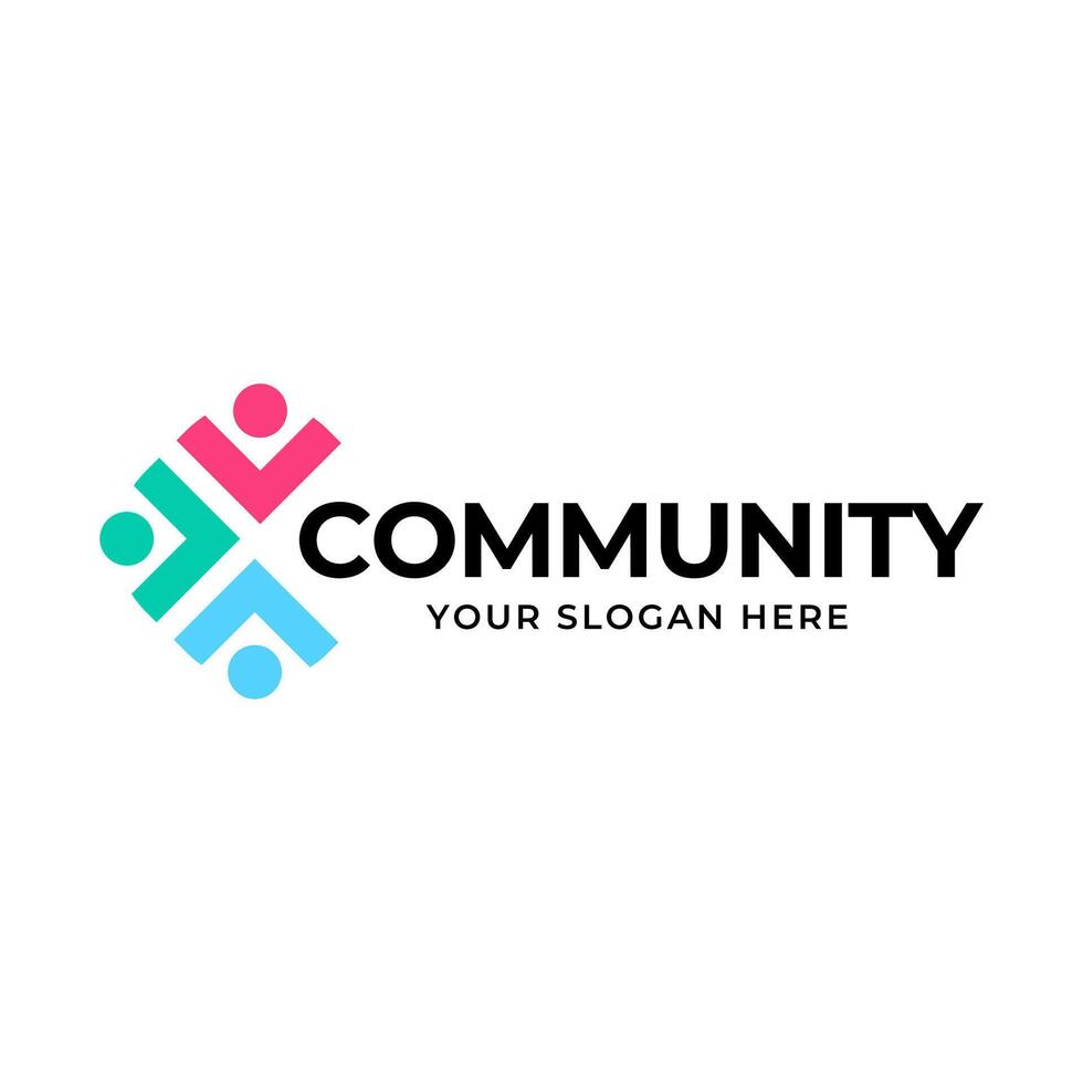 Global Community Logo Icon Elements Template. Community human Logo template vector