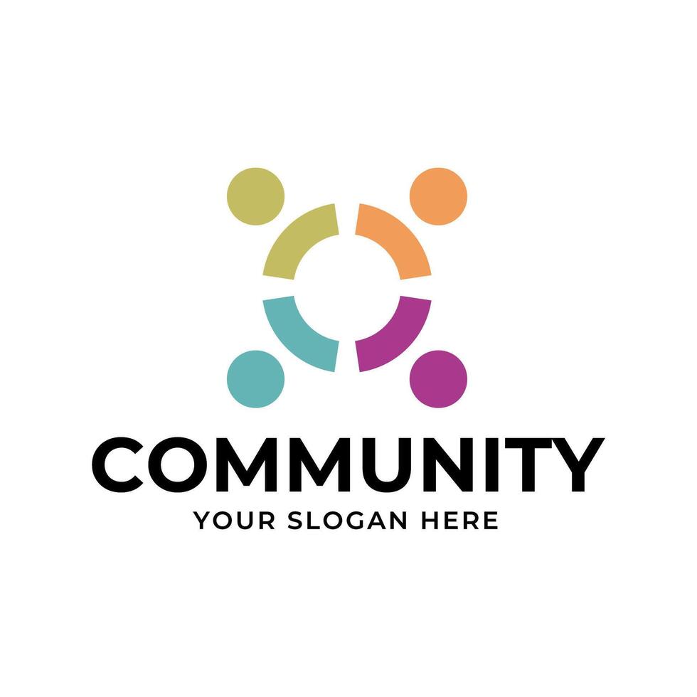 Global Community Logo Icon Elements Template. Community human Logo template vector