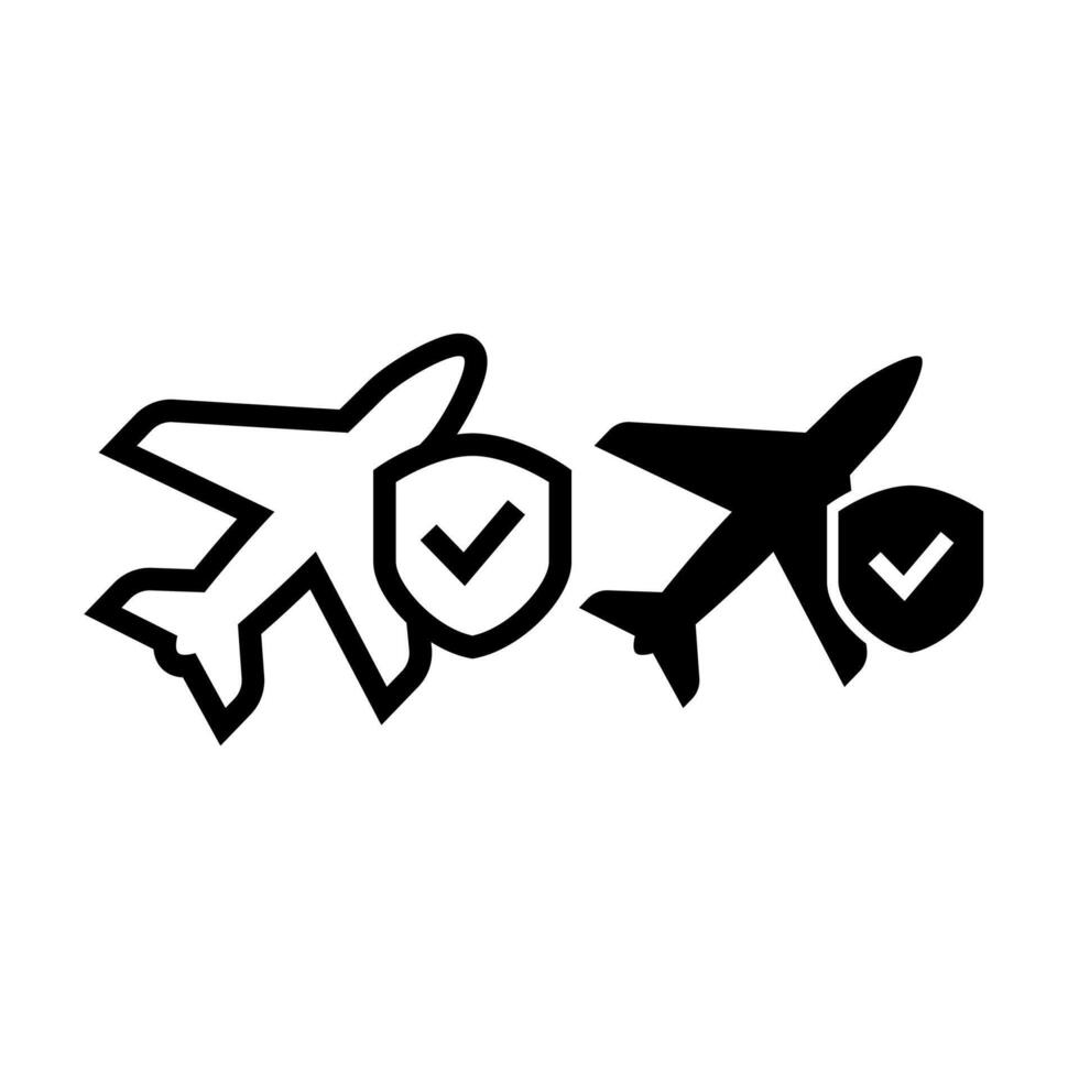 Save plane sign icon vector