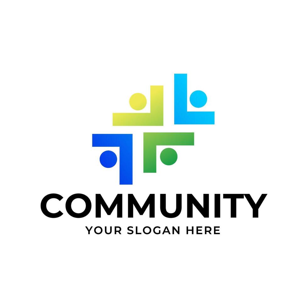 Global Community Logo Icon Elements Template. Community human Logo template vector