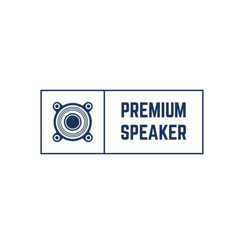 speaker sound system logo design with creative concept premium vector