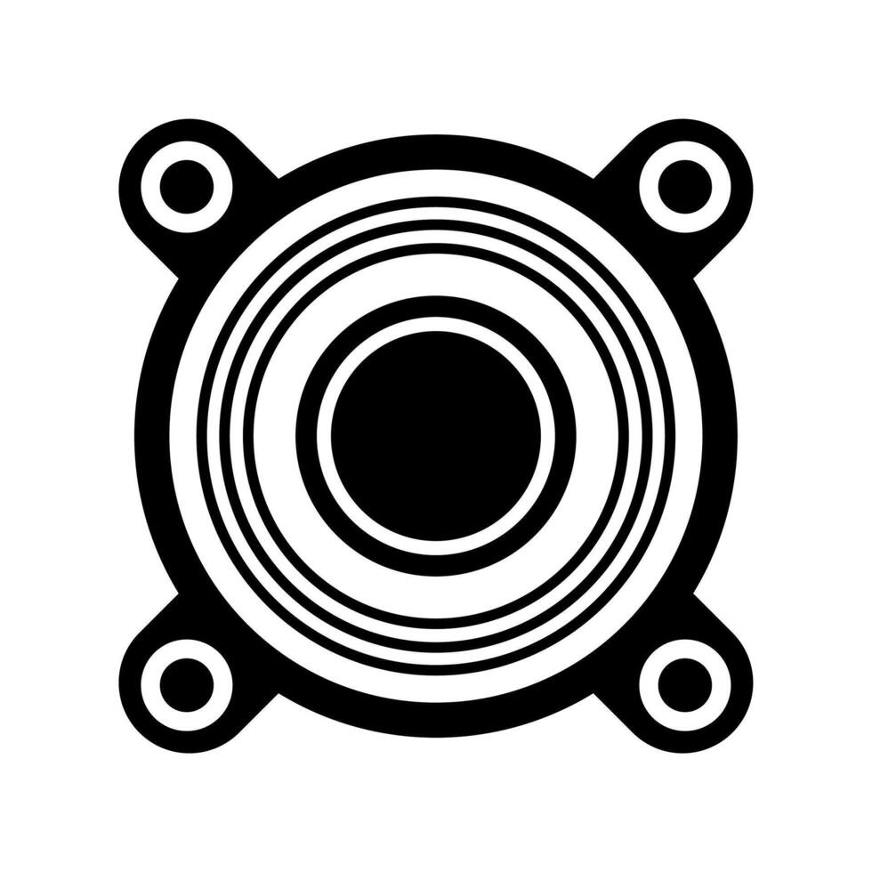speaker sound system icon design with creative concept premium vector