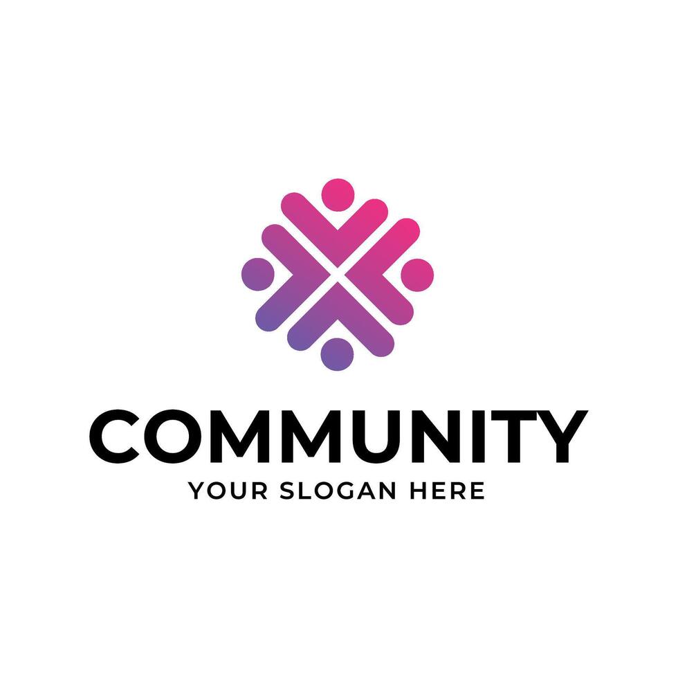 Global Community Logo Icon Elements Template. Community human Logo template vector