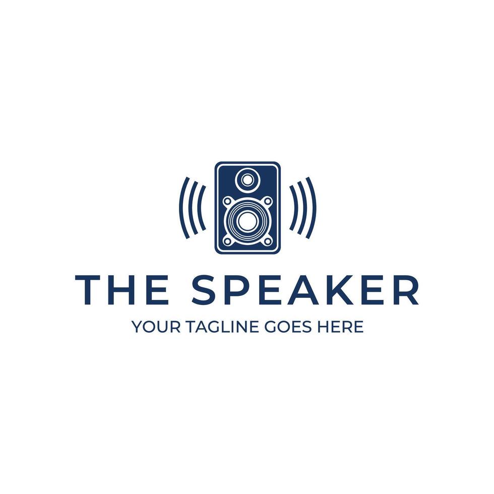 speaker sound system logo design with creative concept premium vector