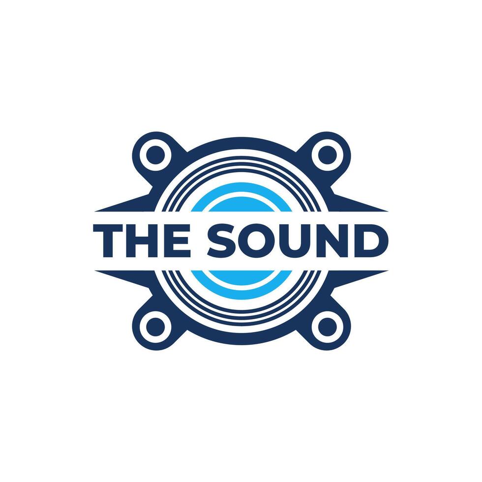 speaker sound system logo design with creative concept premium vector