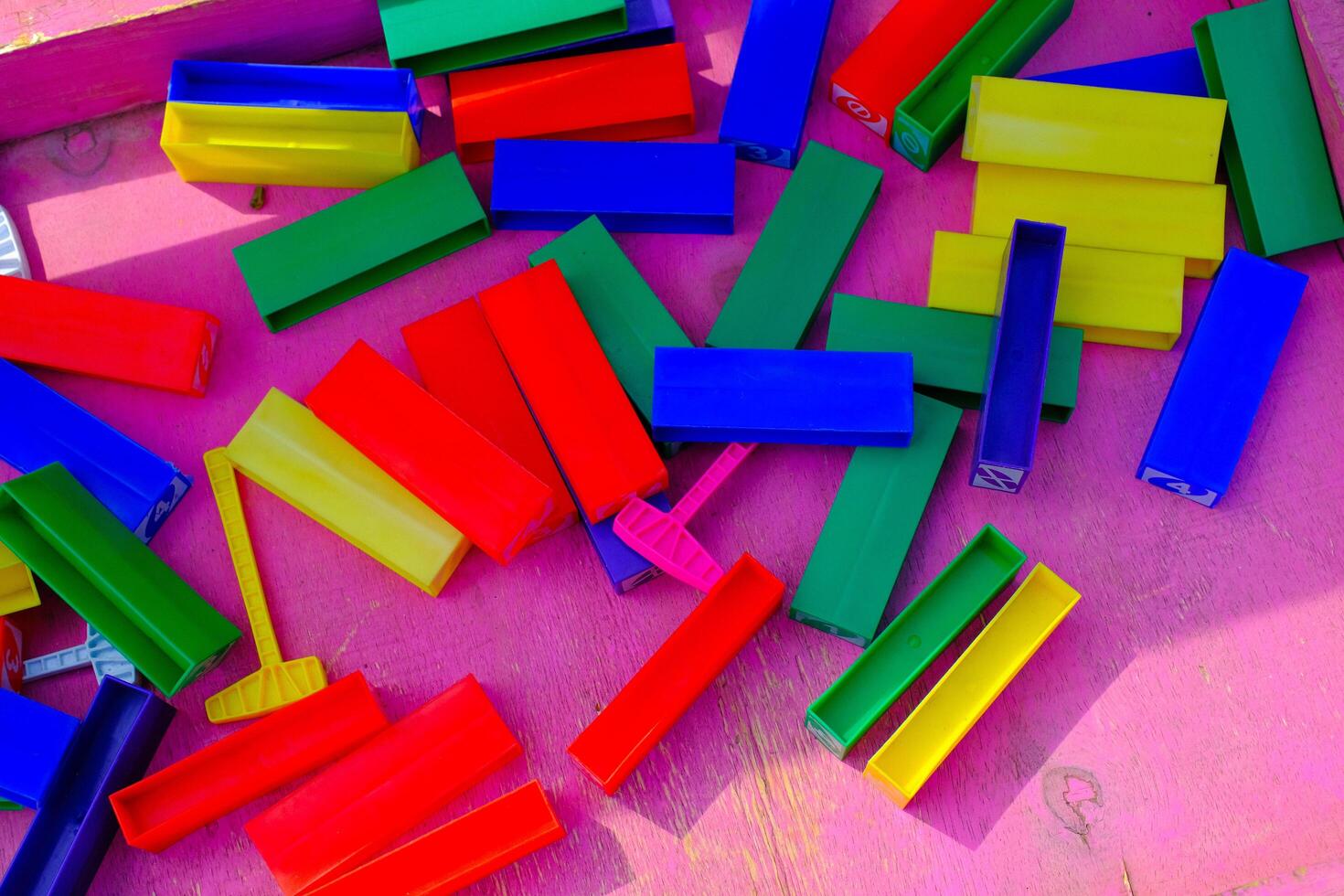 Photography of Colorful block stacking toys. Textured Detail of children's toy. Graphic Resources. Toys Photography. Toys and hobbies. Toys Photography Concept. photo