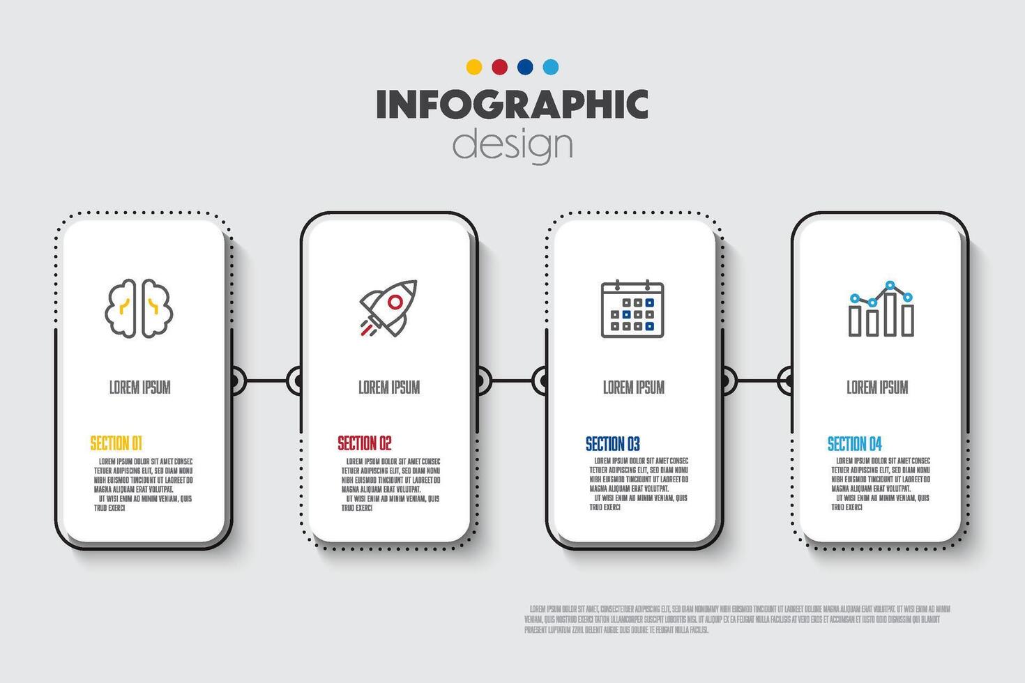 Timeline presentation infographic template with concept business icon 6 option square shape. vector