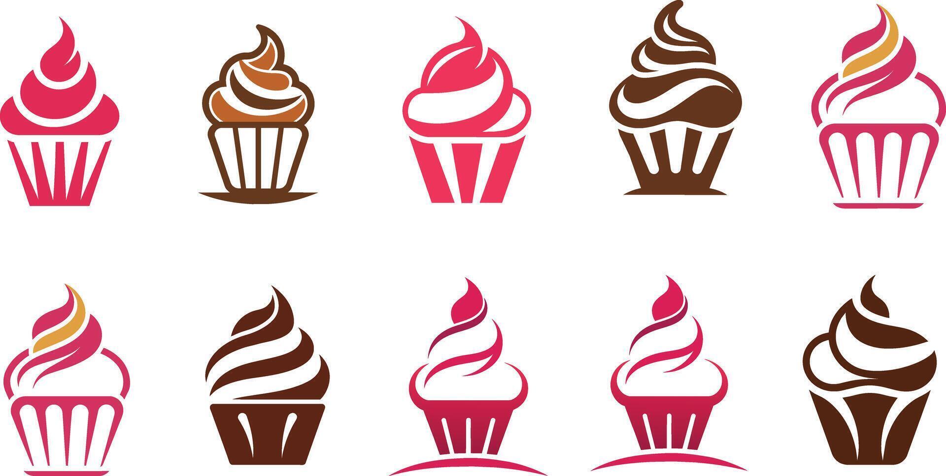 Cup ice-cream logo vector