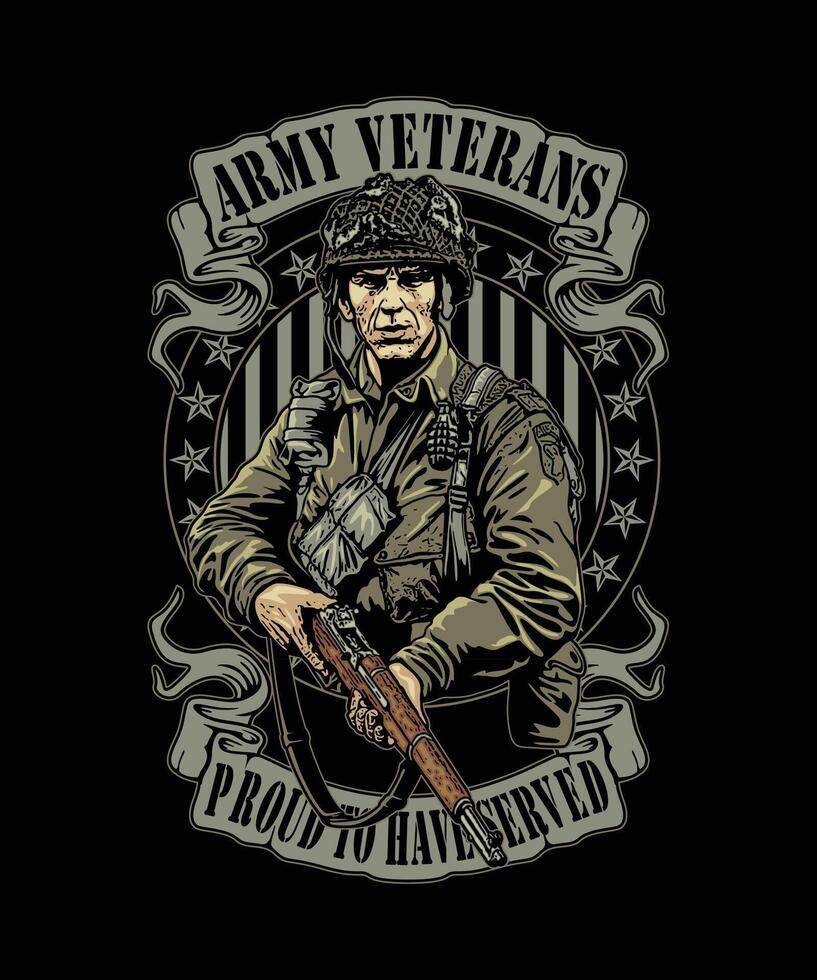 Army veterans Proud To Haveserved vector