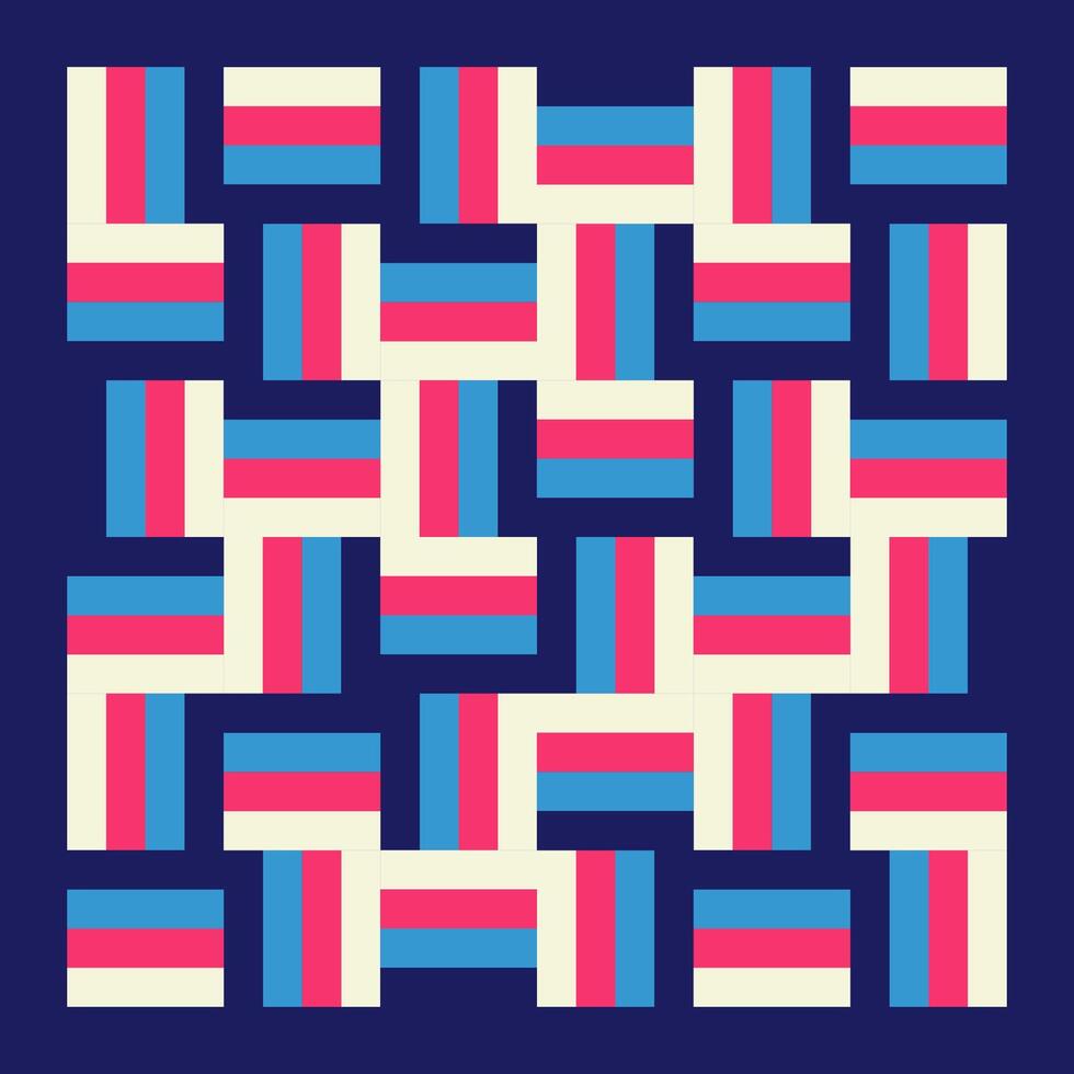Geometry abstract pattern rectangular navy vector