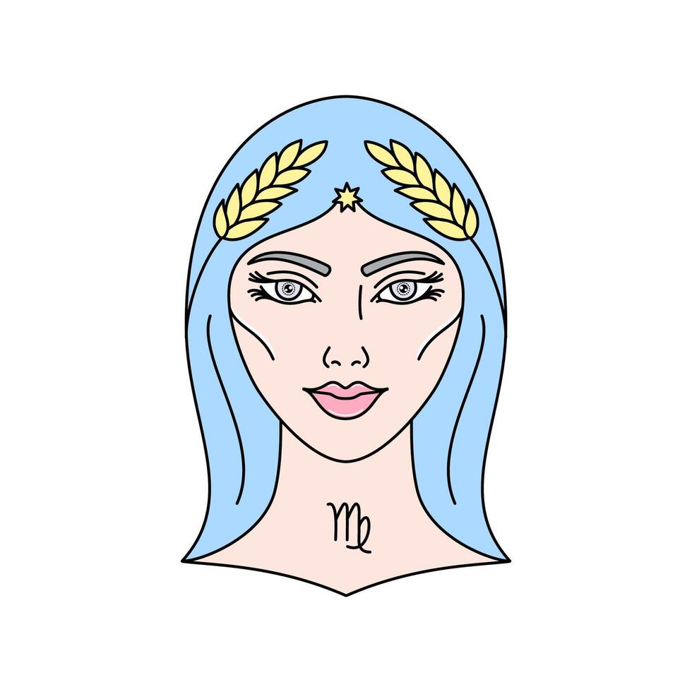 Virgo zodiac sign vector