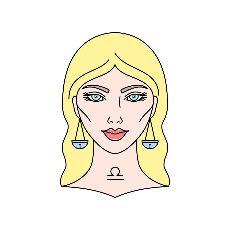 Libra zodiac sign vector