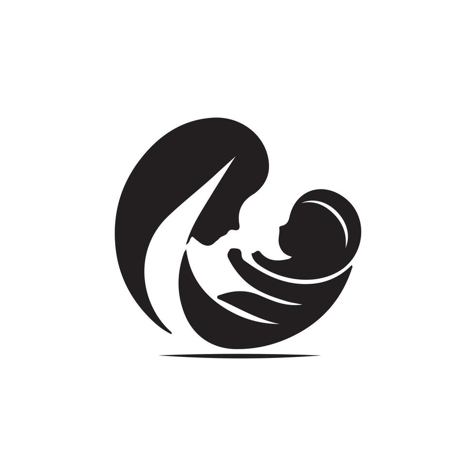 Mother and baby love. vector