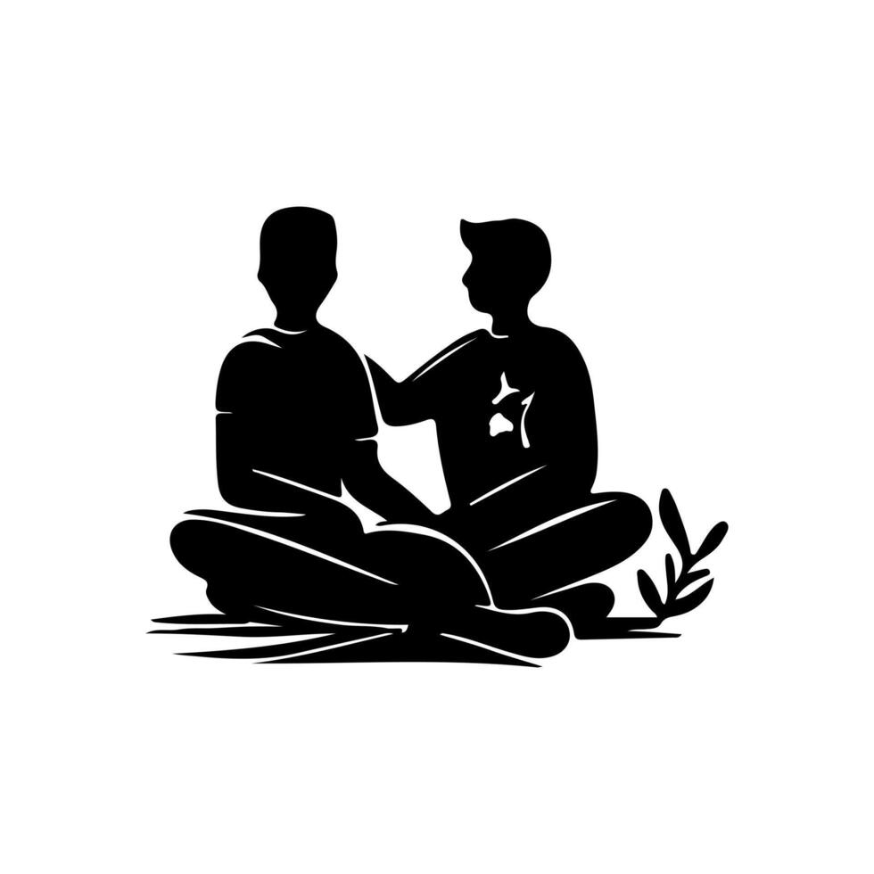 Happy friendship day logo design. vector