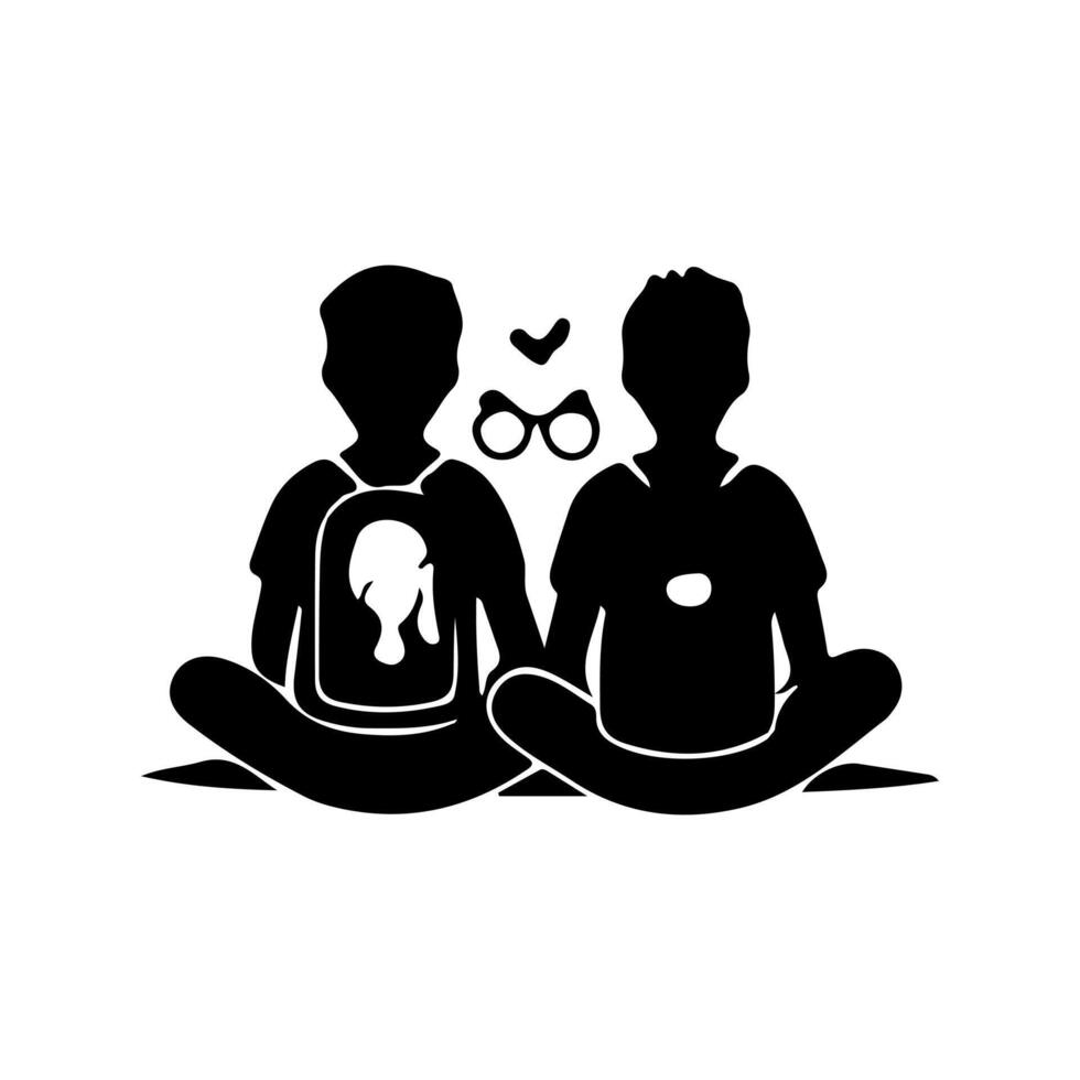 Happy friendship day logo design. vector