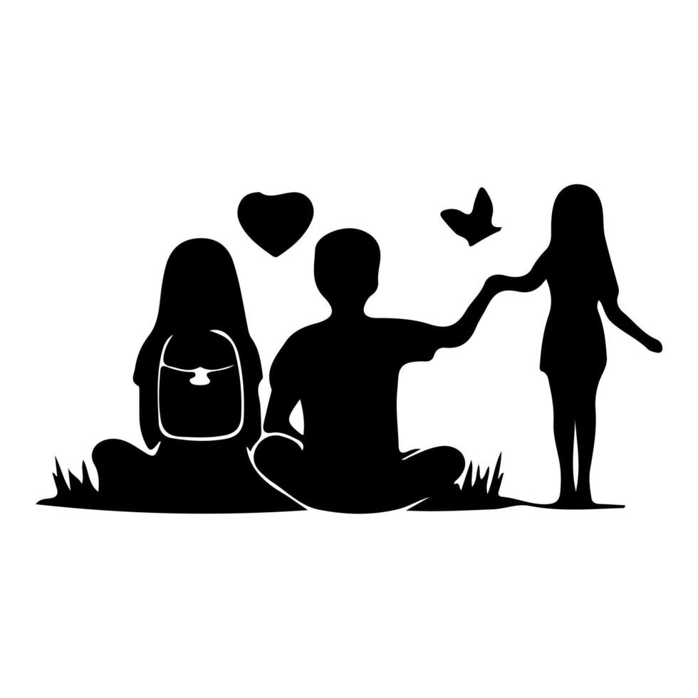 Happy friendship day logo design. vector