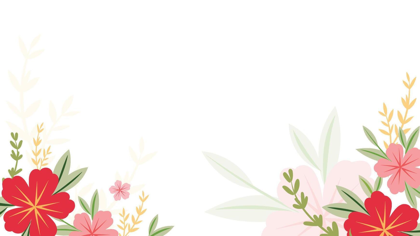 Abstract flower background design floral border frame vector