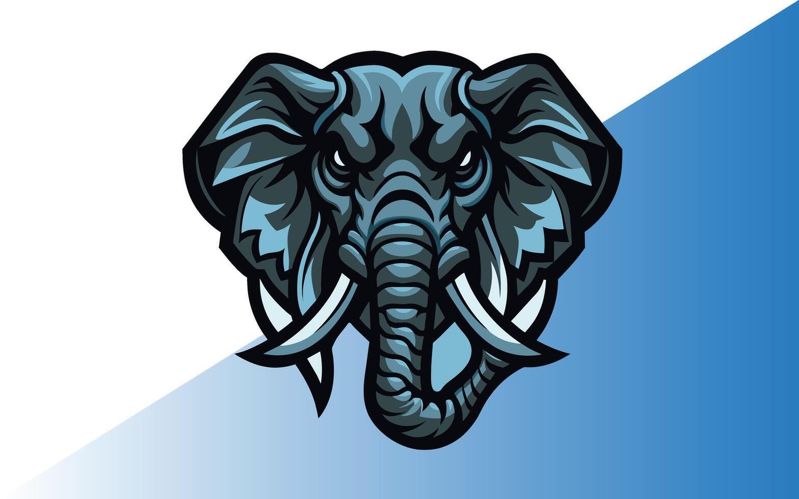 Elegant Minimalist Elephant Abstract Style Logo or Icon Illustration vector